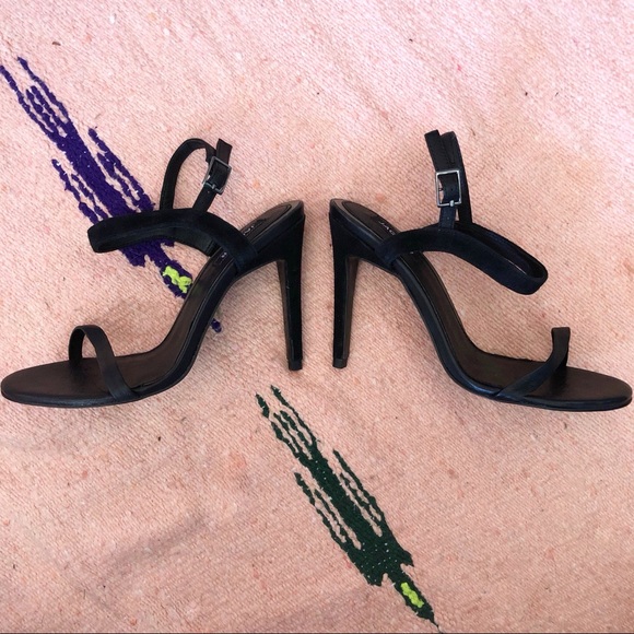 Jaggar Shoes - Jaggar Black Suede Leather Strappy Heels